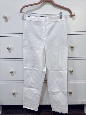 Ann Taylor The Ankle Pants in 00 petite (curvy fit, high rise) - White
